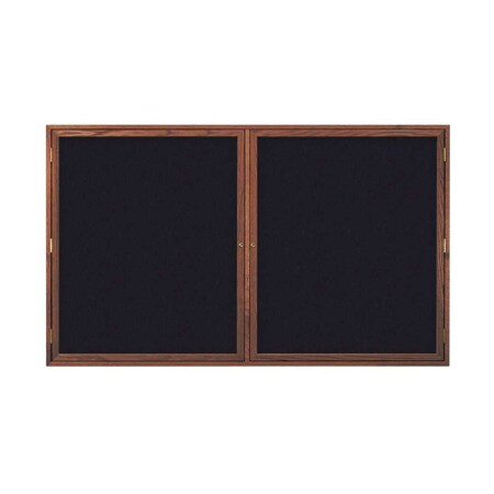 United Visual Products Triple Door Indoor Enclosed Easy Tack Bo UV333EZ-WHITE-GOLD